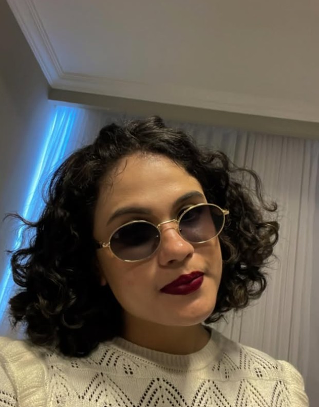 Selfie da Pâmela em uma noite de descanso