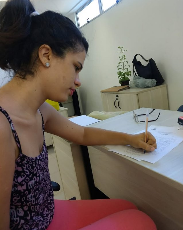 Pâmela na posse da UPE em 13/07/2018