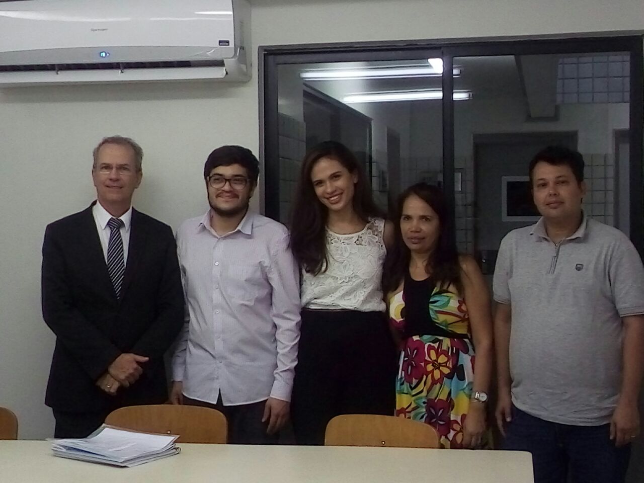 Pâmela na defesa do TCC em novembro de 2016