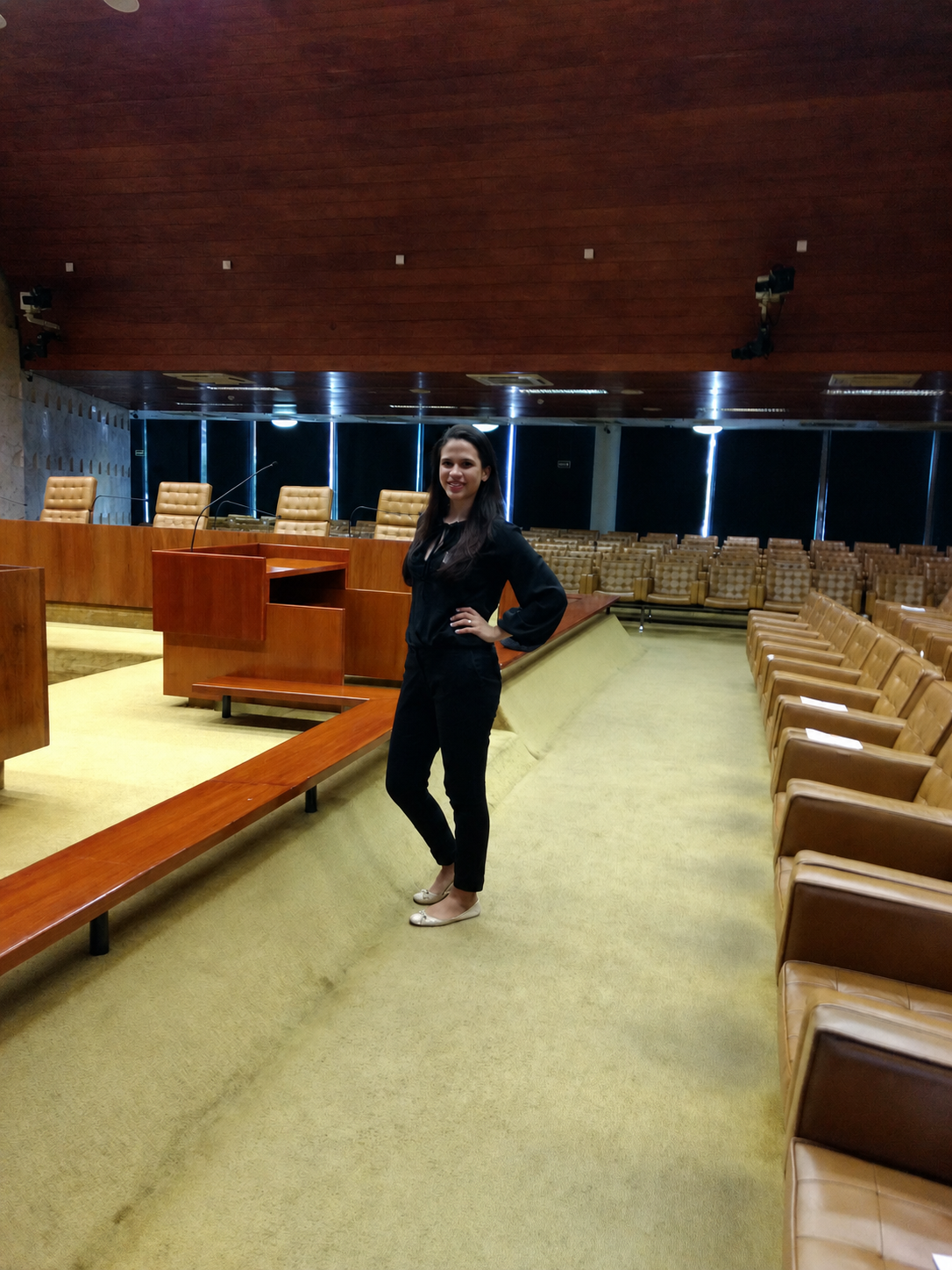 Pâmela em Brasília em novembro de 2018 para fazer a prova do TRF1